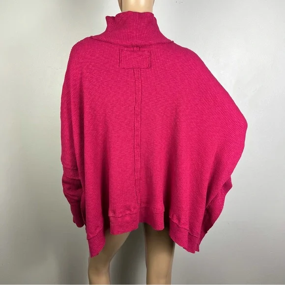 FREE PEOPLE PINK LONG SLEEVE RIBBED TOP - Picture 8 of 9